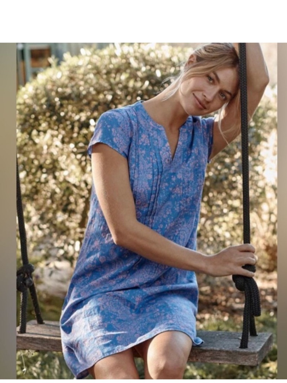 J.Jill love linen paisley linen dress
